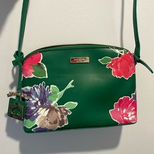 KATE SPADE BRIDGEWATER DRIVE HANNA FLORAL GREEN CROSSBODY PURSE